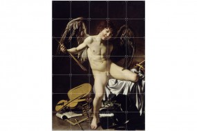 Wandbild Caravaggio (groß), Amor als Sieger