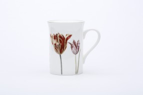 Tasse Zwei Tulpen, rot/weiß
