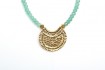 Replica: Pendant Crescent Moon small, green agate necklace